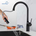 304 Hose flexible de agua fría de acero inoxidable para grifo de cocina con toques de cocina de color negro